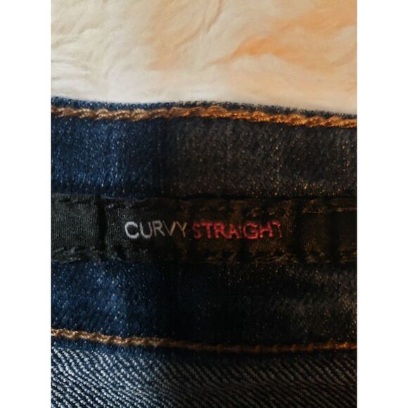 Nine West Womens Denim Jeans‎ 16W Blue Curvy Straight Flat Front High Rise - Picture 7 of 14